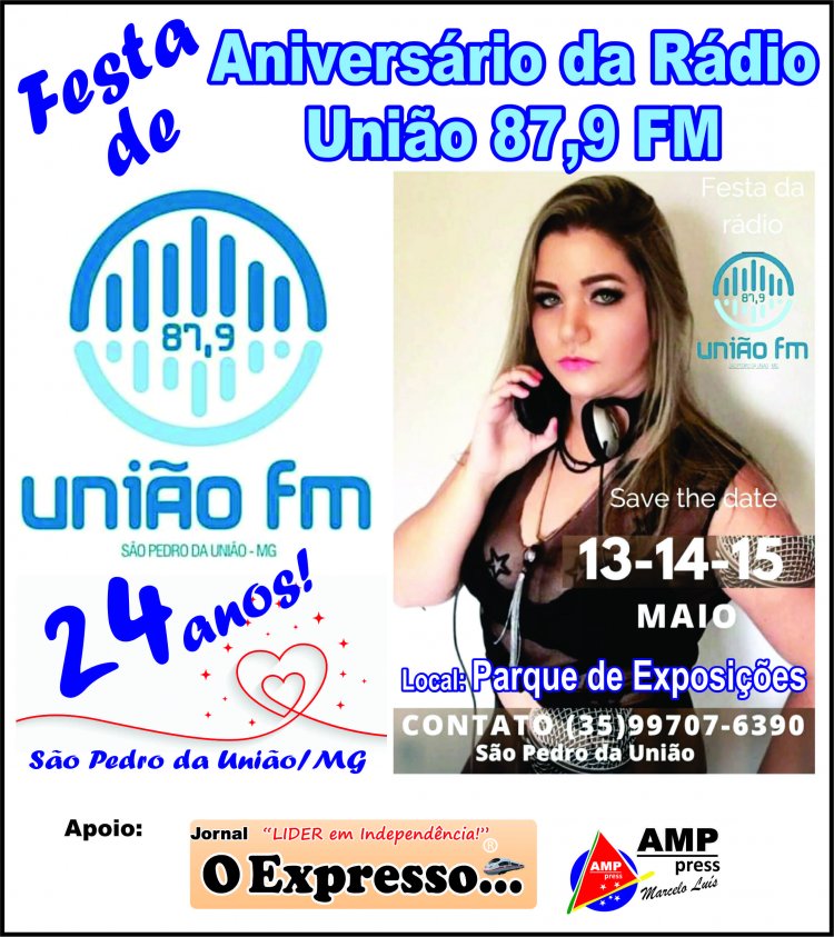 Em MAIO tem FESTA da Rádio União Fm!