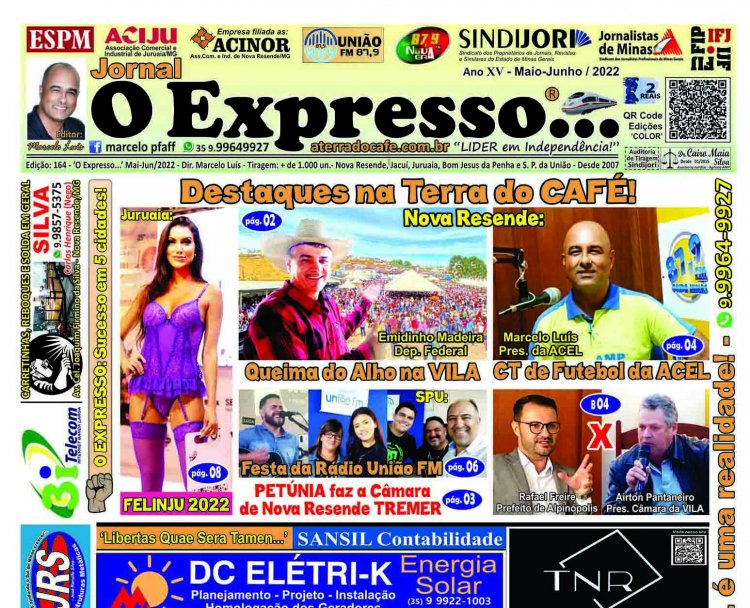 Jornal O EXPRESSO…-Edição 164 – Sábado 11/05: