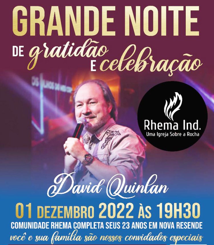 Igreja Evangélica RHEMA IND. completa 23 anos de evangelização