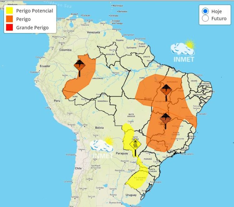 Previsão do tempo para Minas Gerais neste sábado, 19 de novembro