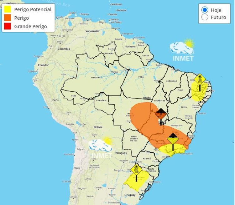 Previsão do tempo para Minas Gerais nesta segunda-feira, 9 de janeiro