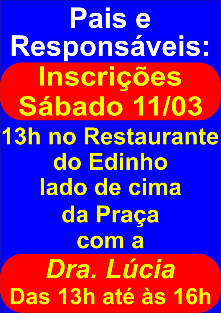 83º Boletim do CT Esportivo da ACEL: Segunda - feira (06/03/2023) – 2ªParte: Novas Inscrições para o CT Esportivo da ACEL estão disponíveis.