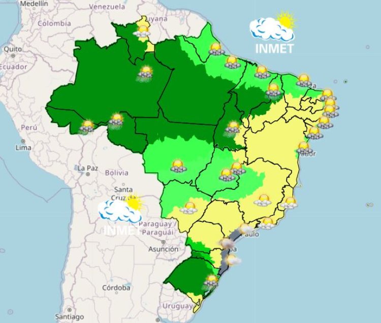 Previsão do tempo para Minas Gerais nesta quinta-feira, 13 de abril