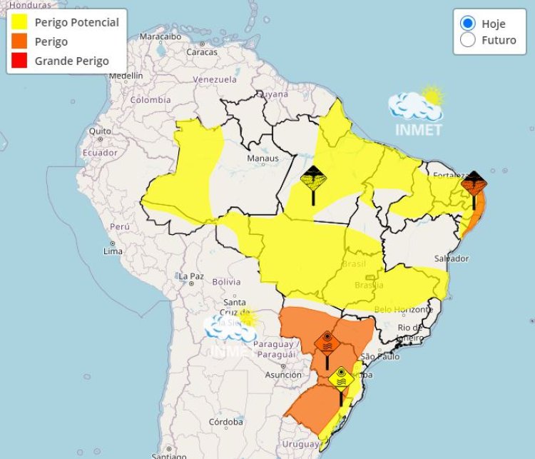 Previsão do tempo para Minas Gerais nesta quarta-feira, 13 de março