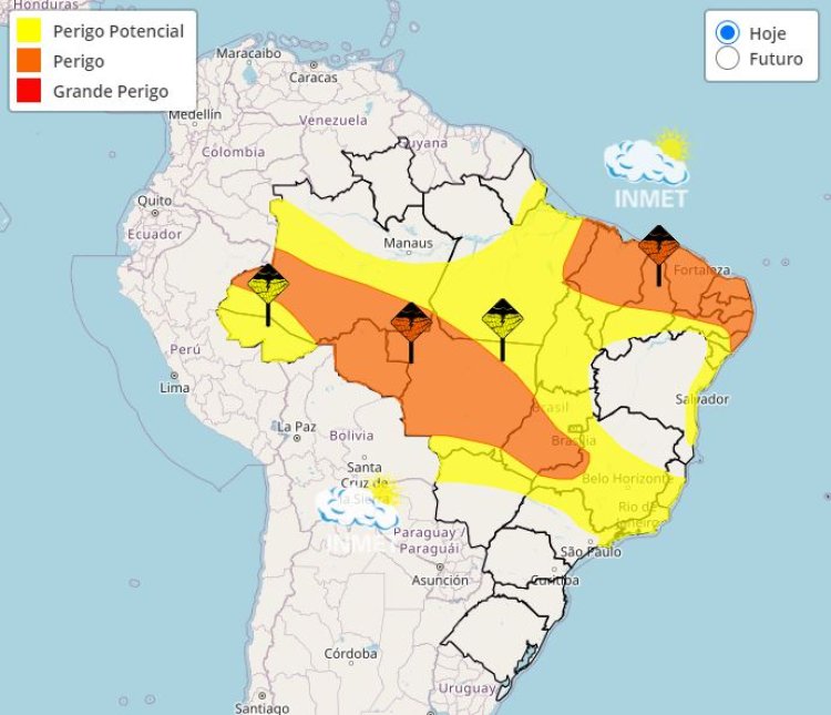 Previsão do tempo para Minas Gerais nesta quarta-feira, 27 de março