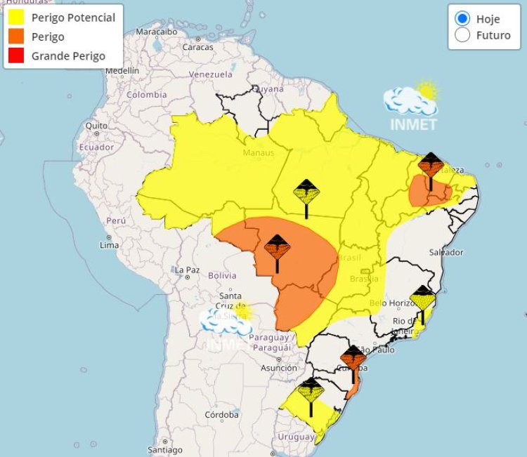 Previsão do tempo para Minas Gerais nesta sexta-feira, 12 de abril