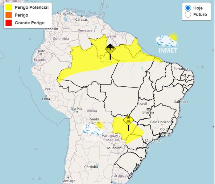 Previsão do tempo para Minas Gerais nesta quarta-feira, 12 de junho