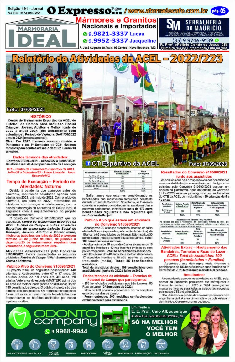 Jornal O EXPRESSO... - Edição 191: "A última linha de defesa!" - Relatório de Atividades da ACEL - 2022/223