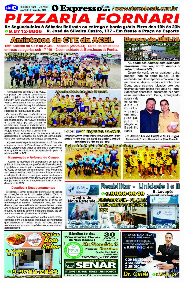 Jornal O EXPRESSO... - Edição 191: "A última linha de defesa!" - Amistosos do CT Esportivo da ACEL - 2022/223