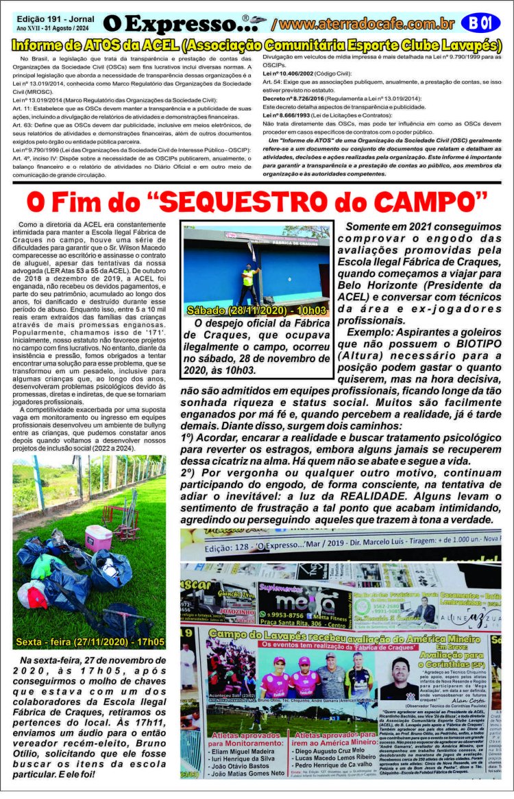 Jornal O EXPRESSO... - Edição 191: "A última linha de defesa!" - O Fim do “SEQUESTRO do CAMPO”
