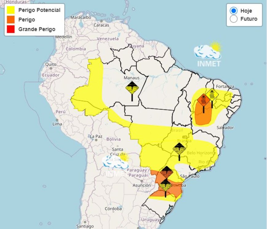 Previsão do tempo para Minas Gerais - Quarta-feira, 9 de outubro