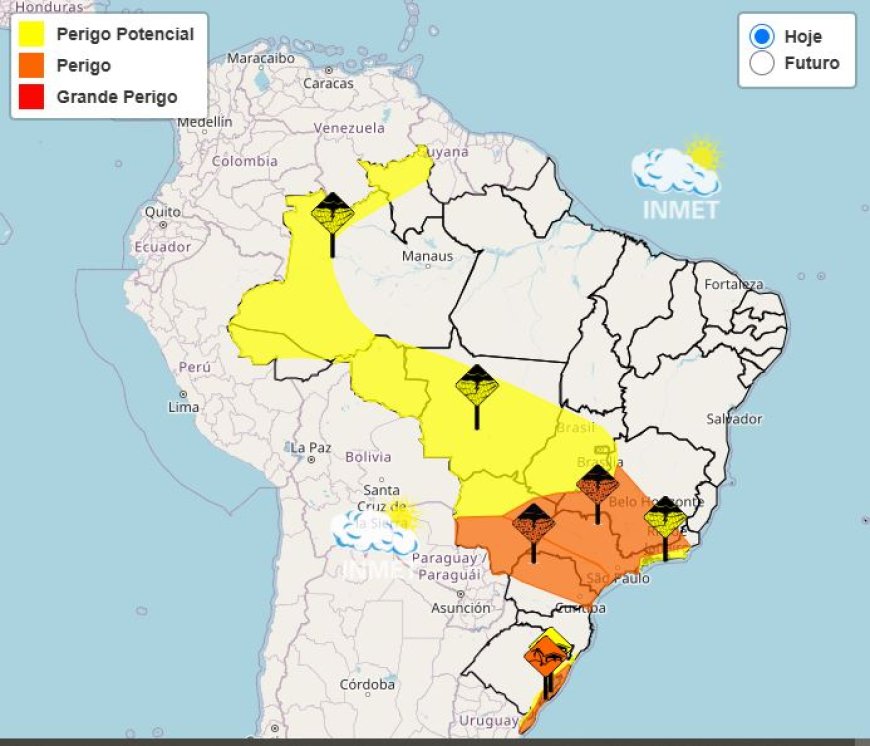 Previsão do tempo para Minas Gerais - Sexta-feira, 25 de outubro