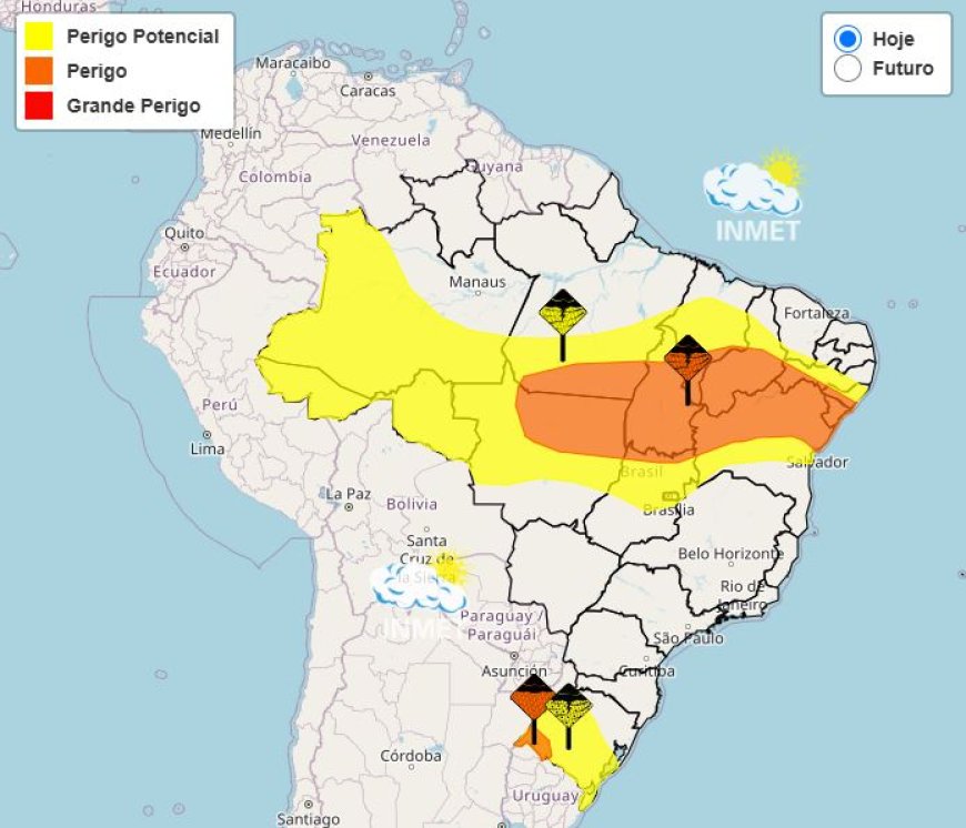 Previsão do tempo para Minas Gerais nesta terça-feira, 26 de novembro de 2024