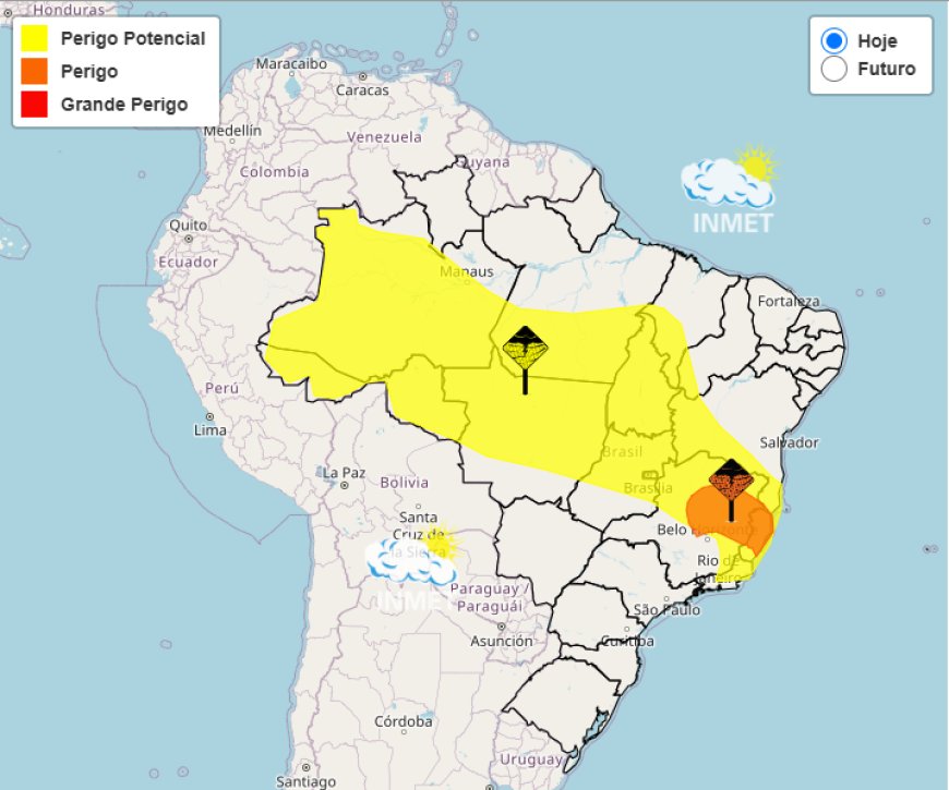 Previsão do tempo para Minas Gerais nesta quarta-feira, 18 de dezembro de 2024