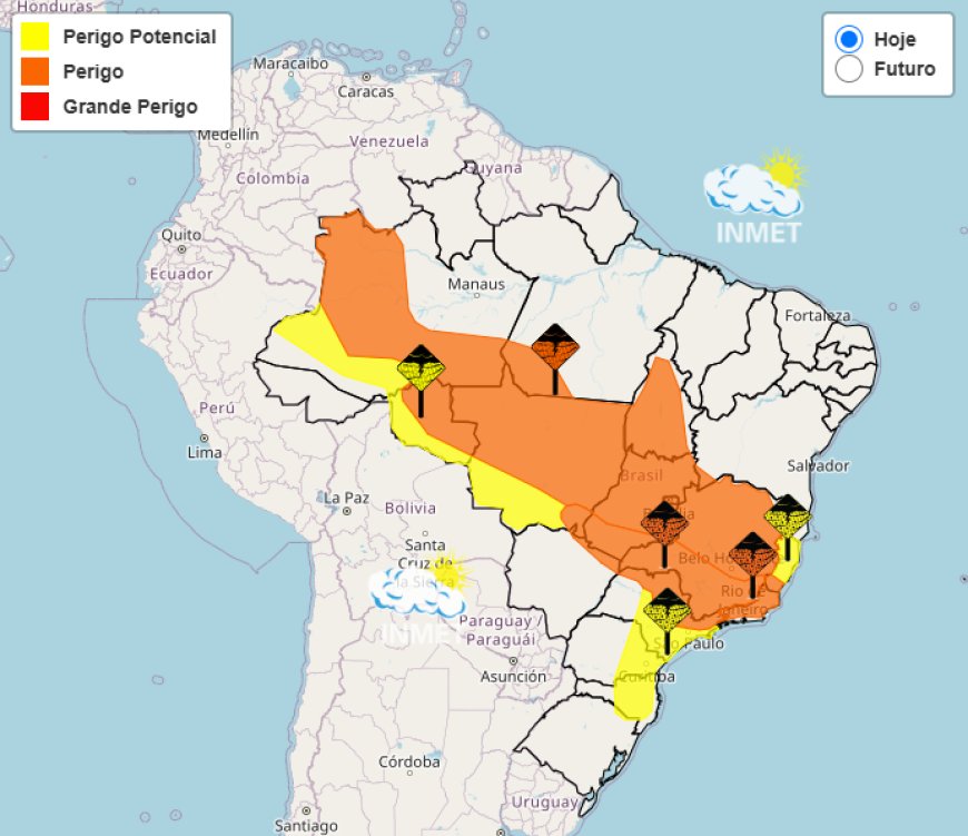 Previsão do Tempo para Minas Gerais, segunda 30 de dezembro.