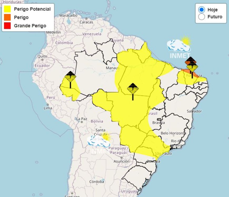 Previsão do tempo em MG: temperaturas entre 14°C e 38°C, com alerta de chuvas no Sul de Minas Gerais