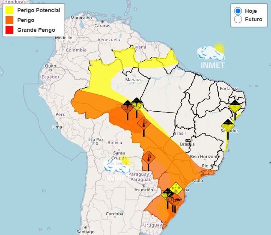 Frente fria traz frio no Sul e chuvas em Minas Gerais; veja a previsão para 29/05