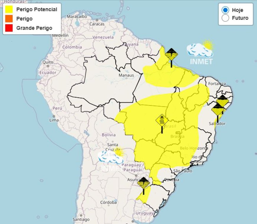 Previsão do tempo em Minas Gerais: chuva no nordeste, calor e tempo seco no Triângulo em 1º de agosto de 2025