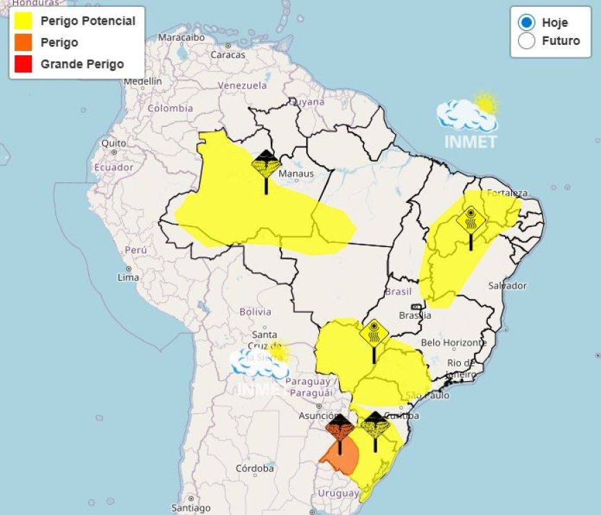 Previsão do tempo 20 set/2025: tempestades severas, granizo e calor extremo em Minas Gerais