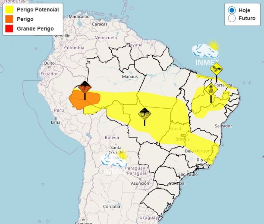 Alerta de tempestades em Minas Gerais em 23/09/2025: risco de granizo, ventos fortes e calor de até 38°C