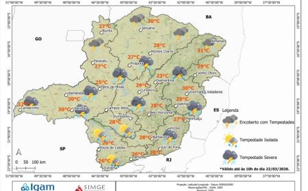 Chuva e tempestades atingem Nova Resende e sudoeste de Minas Gerais