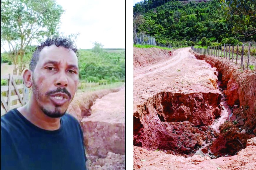 Erosão em estrada rural preocupa moradores em Nova Resende, Sudoeste de Minas Gerais