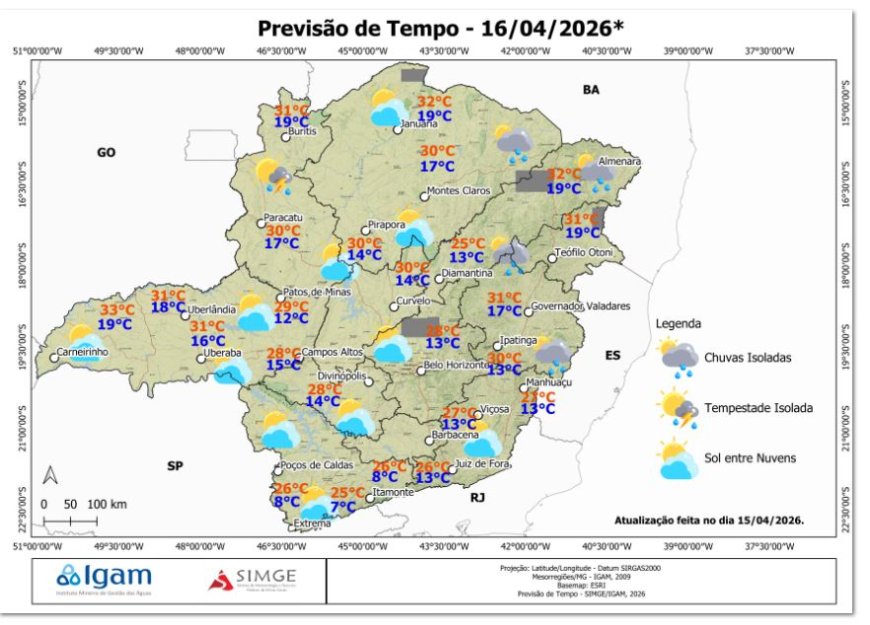Previsão do tempo destaca clima estável em Nova Resende