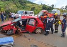 Acidente grave na BR 146 mobiliza Bombeiros e SAMU em Guaxupé