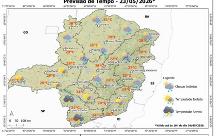 Previsão do tempo alerta para tempestades no Sul de Minas