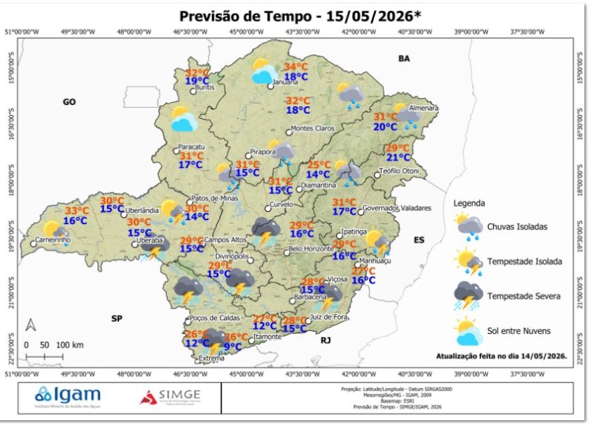Tempestades colocam Nova Resende e Sul de Minas em alerta