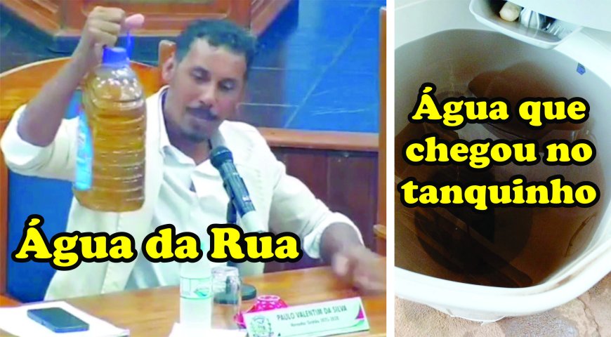 Vereador cobra solução para água suja em Nova Resende