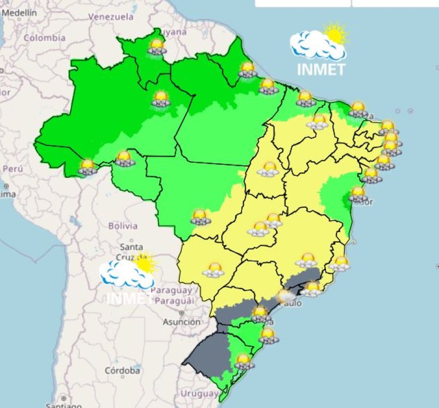 Tempo instável e risco de tempestades no sudoeste de Minas Gerais