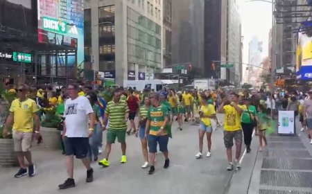 Torcida brasileira colore Nova York durante a Copa de 2026